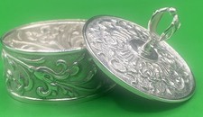 Deckeldose Pillendose Silber