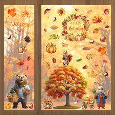 88 Stück Fensterbilder Herbst