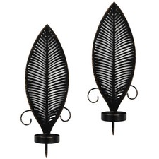 Kerzenleuchter zum Aufhängen aus Metall 2er Set für stilvolle Wanddekoration