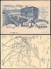 .Italien Italia Karte - Hotel Metropole Lago Maggiore Lac Majeur 1908