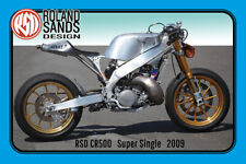 Blechschild mit Kordel, 20x30 cm, Motorrad Roland Sands, RSD CR500,wie neu, ovp 