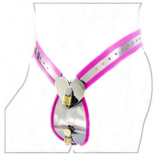 Rosa Männer Edelstahl Keuschheitsgürtel Verstellbar Chastity Belt Mit Harnröhre