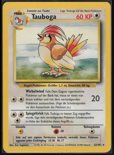 Pokemon karte tauboga base - karte,