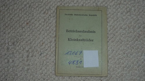 Ddr papiere registrierschein - ddr,