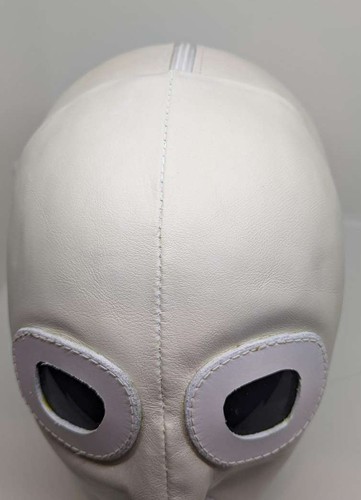 Ledermaske weiß - ledermaske,,
