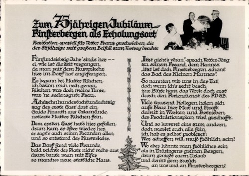 Finsterbergen friedrichroda - ak,