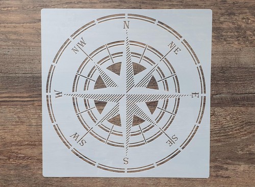 Schablone kompassrose stern - kompassrose,