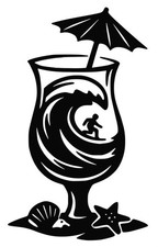 Cocktail Surfer Strand Szene