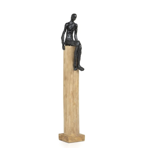 Skulptur mann mittel holzdeko - skulptur,