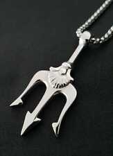 Wassermann Sternzeichen Anhänger Edelstahl Kette Aquaman Dreizack Speer Biker 10