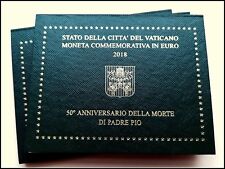 Vatikan 2 Euro Gedenkmünze 2018 -  50. Todestag Pater Pio - Lieferbar