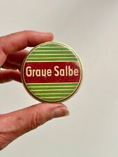 Salbendose Graue Salbe | Metall mit Schraubdeckel | leer | Vintage | 52 × 16 mm