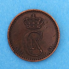 DÄNEMARK 1 ÖRE 1891 ⭐