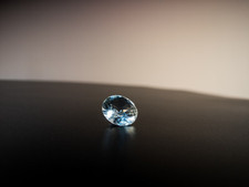 Aquamarin Edelstein 13,97 ct rund facettiert nahezu lupenrein DSEF Zertifikat