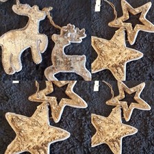 2 Anhänger Hirsch Stern 15cm