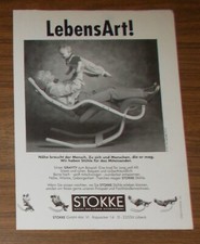 Seltene Werbung STOKKE GRAVITY Stuhl - LebensArt! 1994