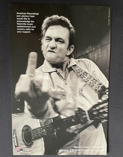 Johnny Cash 1998 USA Grammy Winner Record Store UNCHAINED Promo Poster SELTEN !