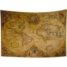 Alte Weltkarte Wandteppich