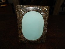 dekorativer Bilderrahmen ovaler Bildaussschnitt Glas Aufsteller