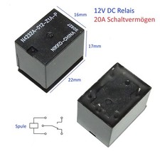 12V 20A Relais Wechselschalter Schließer Öffner