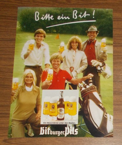 Seltene werbung bitburger pils - bitburger,