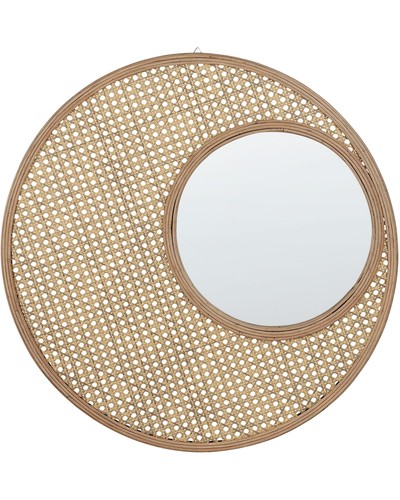 Moderner wandspiegel rattan - moderner,