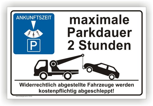 Maximale parkdauer stunden - maximale, 2