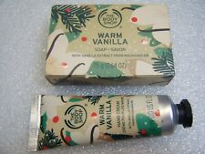 BODY SHOP "WARM VANILLA " SEIFE 75g VERPACKT & HANDCREME 30ml - NEU