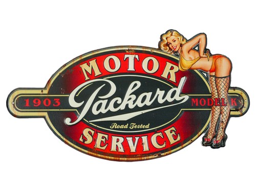 Blechschild packard us - "packard",
