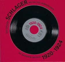 DAS GROSSE SCHLAGER ARCHIV DES JAHRHUNDERTS 1920 - 1924 - 47 Seiten Buch mit CD
