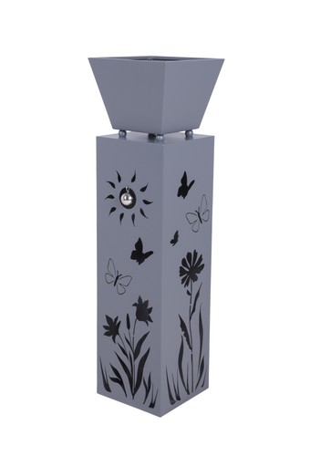 Pflanzsäule mit blumenmotiv - pflanzsäule,