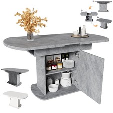 Oval Esstisch mit Stauraum