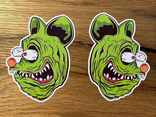 Hot rod aufkleber monster - 2x,