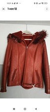 Lammfelljacke mit Pelzkapuze, Gr. 38