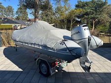 Festrumpfschlauchboot mit Honda Bf60 BJ 23 nur 25 St. + Trailer Urlaubsklar TOP