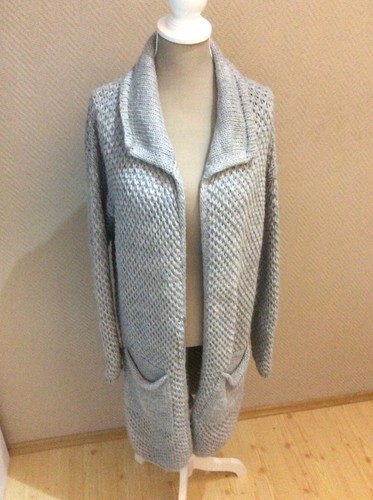 Strickmantel von sienna grau - strickmantel,