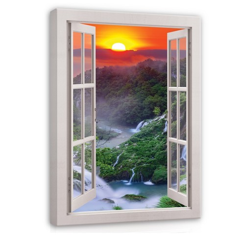 Leinwand bilder fenster blick - leinwand,
