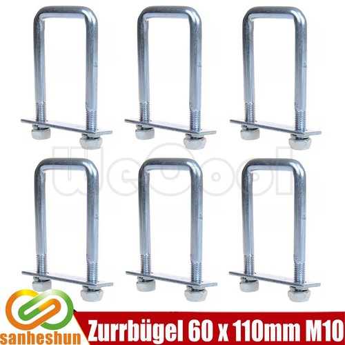 Zurrbügel anhänger eckig - 6x,
