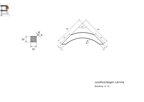 Lärche 12x12 bauelement - lärche,