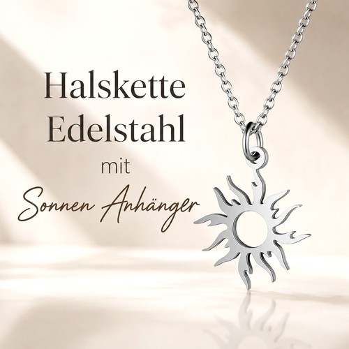 Edelstahl halskette sonnen - edelstahl,