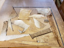 Kuhfell Reste Fellreste