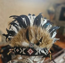 Indianer Federhaube, Kopfschmuck, Halloween, Party, Event, Deko Coiife Indienne