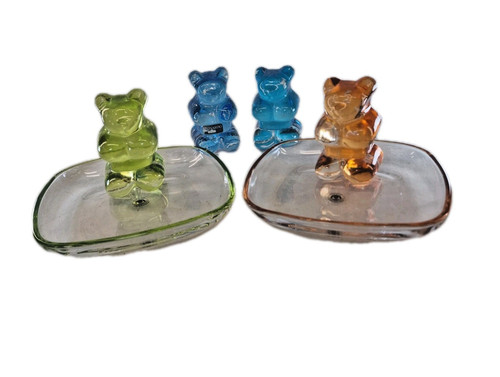 Glas teddy bär mit x - teddy, 2