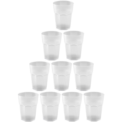 10x kunststoffbecher weiss - kunststoffbecher,