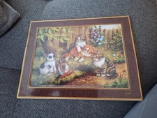 katzen bild " Katzen mit Kaninchen.  Von Siegmar Jugelt