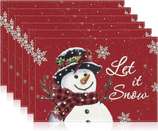 6 Stück Platzset Weihnachten