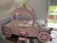 Kutschenbett Autobett Matratze 90x200 Car Kinderbett Prinzessin rosa Märchen