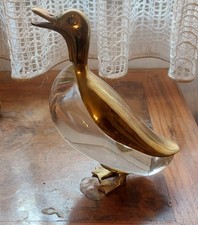 Murano Ente mit Messingmontur Deko Briefbeschwerer