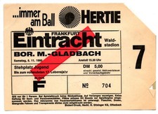 Ticket BL Eintracht Frankfurt - Borussia Mönchengladbach 1980/81 !!!