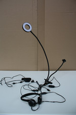 Set LED Selfie Ring Light Stand +  Aukey Webcam Full HD Stereo Mikro TOP